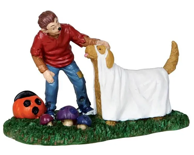 lemax-a-wolf-and-his-dog-figurine-spooky-town image 1