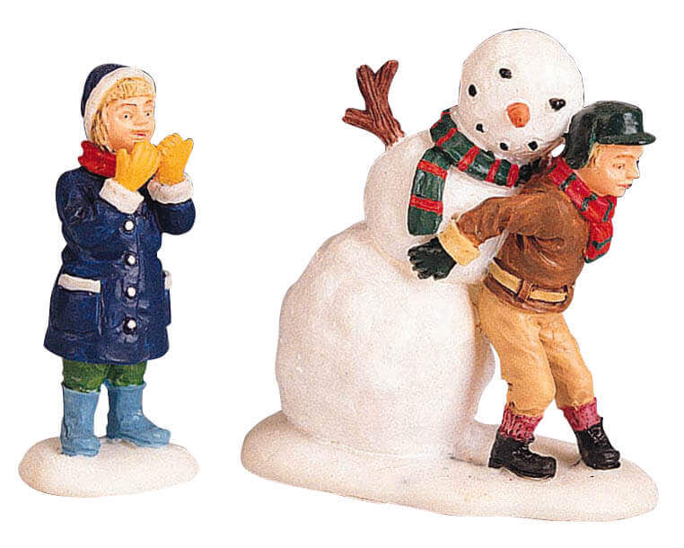 lemax-saving-the-snowman-figurine-miniature-de-collection-hiver image 1