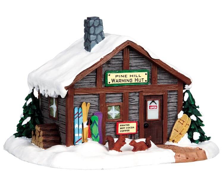 lemax-warming-hut-miniature-cabane-d-hiver-de-collection image 1