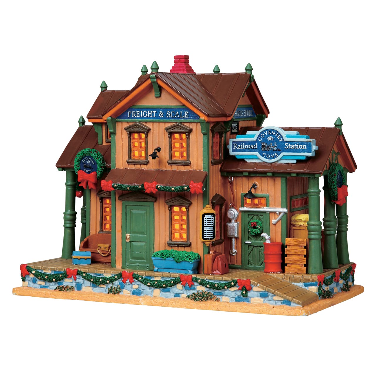 lemax-coventry-cove-r-r-station-gare-miniature-lumineuse image 1