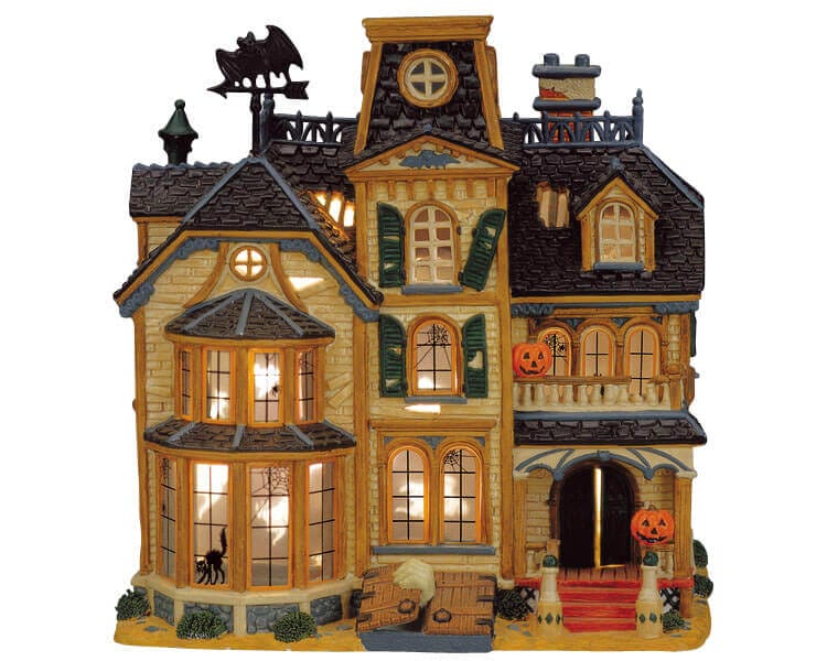 lemax-greaves-manor-manoir-hant-miniature-spooky-town image 1