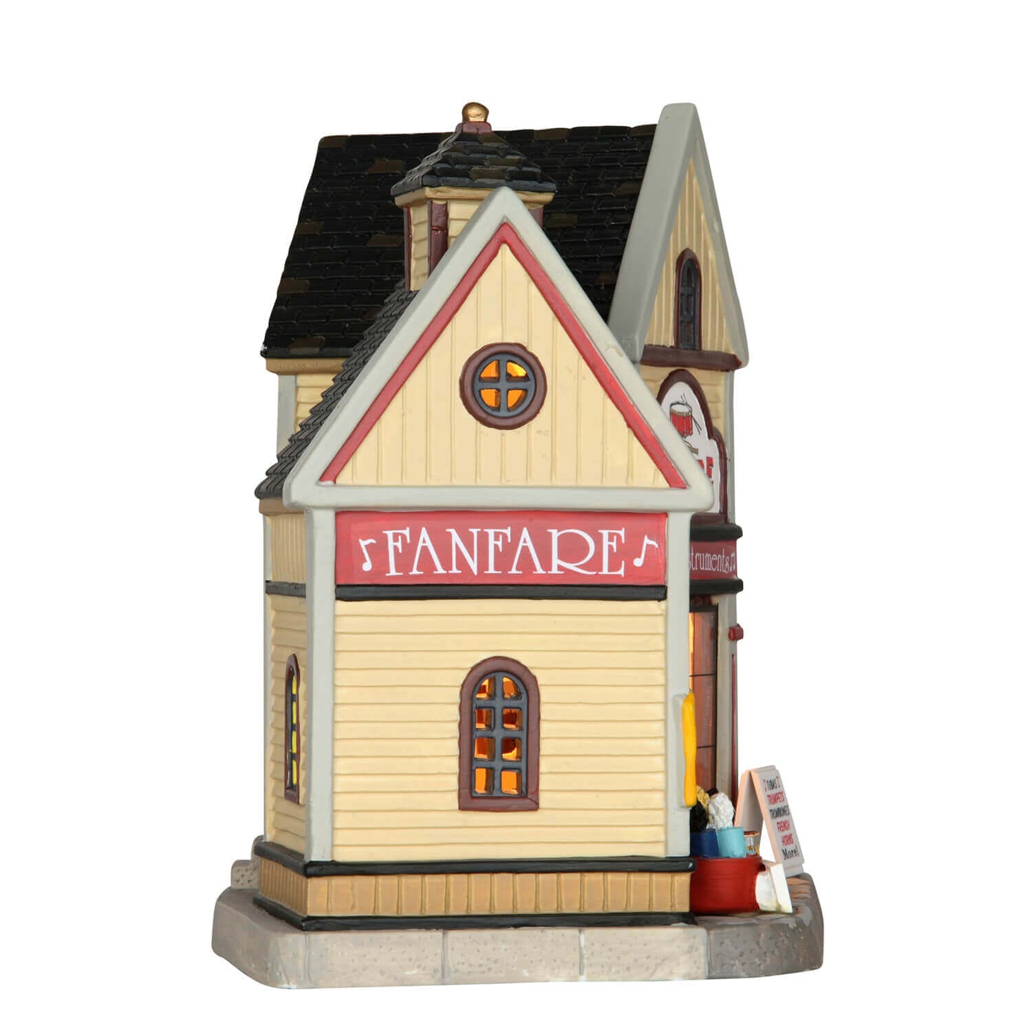 lemax-fanfare-music-shop-b-timent-miniature-magasin-de-musique image 2