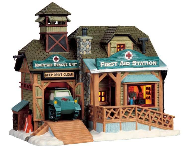 lemax-first-aid-station-b-timent-miniature-poste-de-secours-de-village image 1