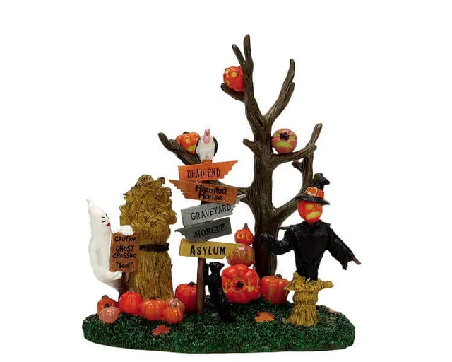 lemax-spookytown-crossroads-d-cor-carrefour-miniature-halloween image 1