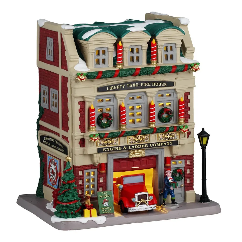 lemax-liberty-trail-fire-house-b-timent-miniature-caddington-no-l image 1