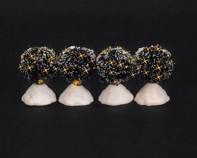 lemax-2-shimmering-round-bristle-tree-lot-de-2-sapins-miniatures image 1