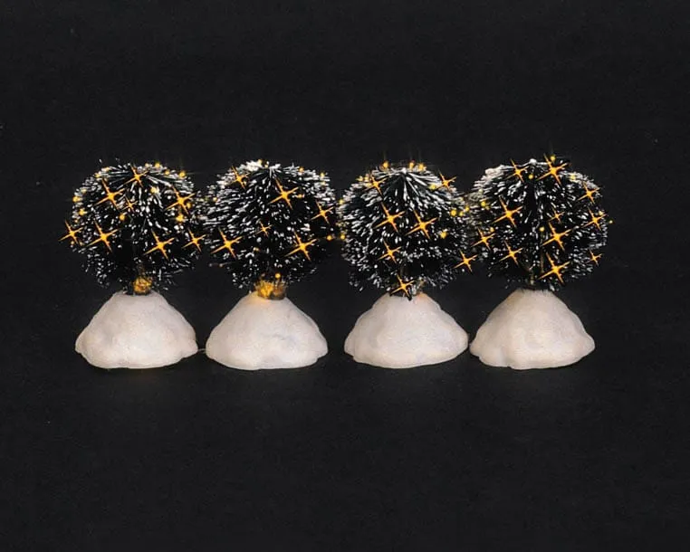 lemax-2-shimmering-round-bristle-tree-lot-de-2-sapins-miniatures image 1