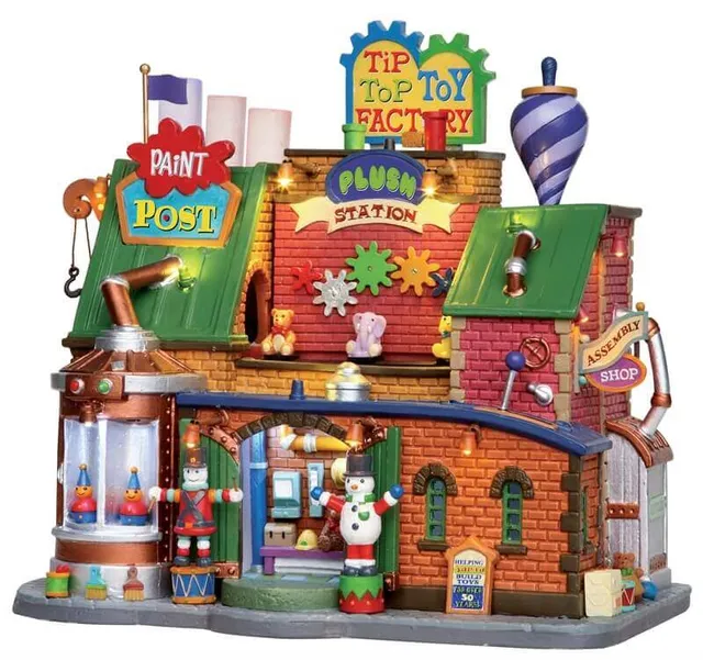 lemax-tip-top-toy-factory-fabrique-de-jouets-anim-e-miniature image 1