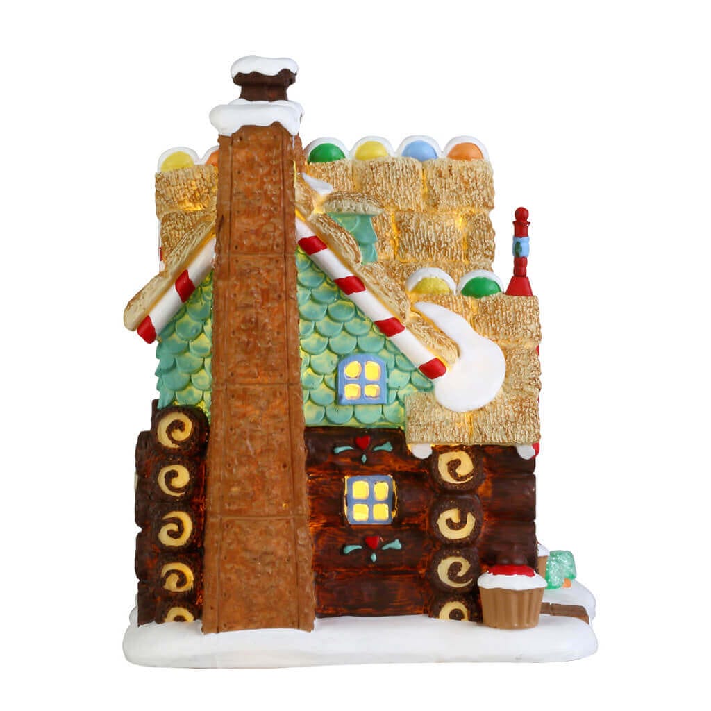 lemax-sugar-n-spice-yule-log-cabin-maison-lumineuse-gourmande image 4