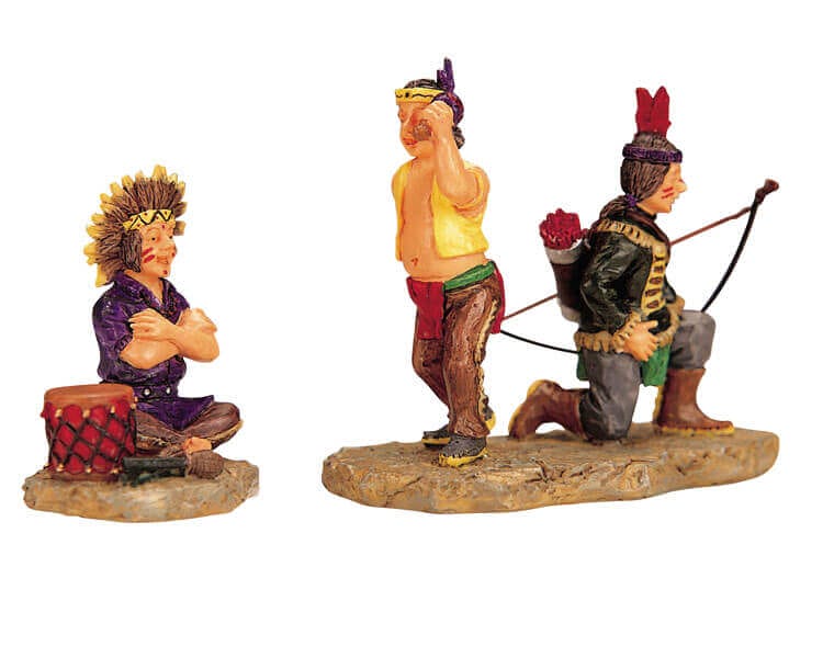 lemax-two-indians-chief-figurine-miniature-spooky-town image 1