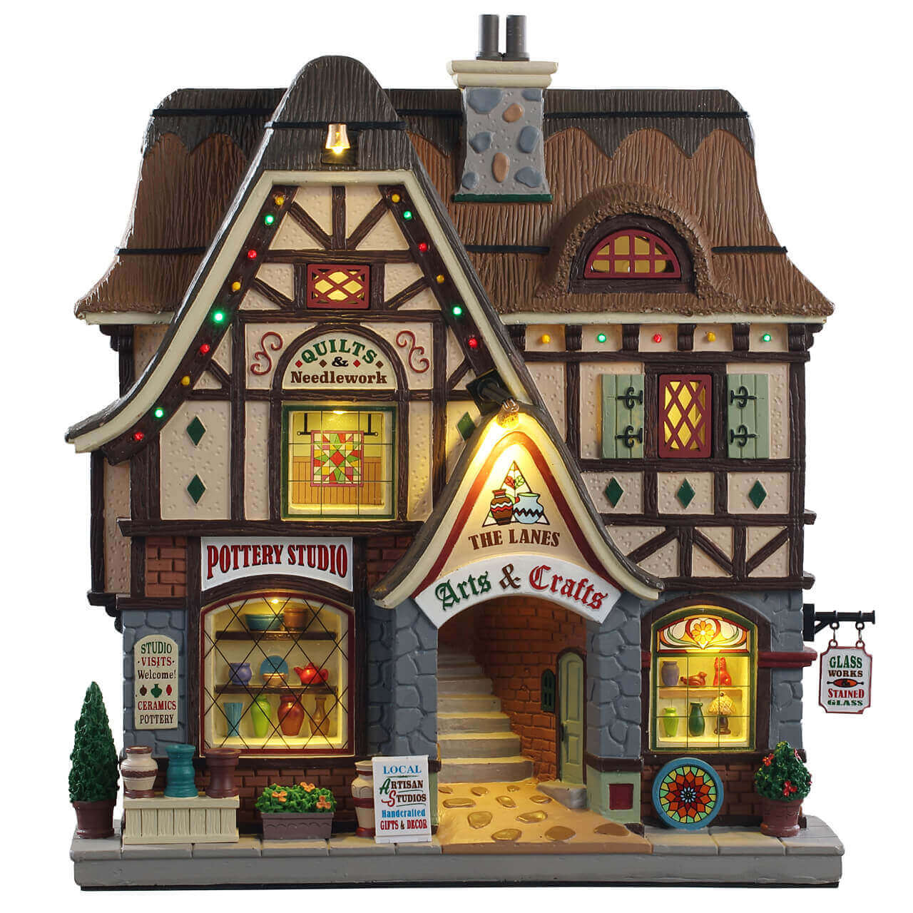 lemax-the-lanes-arts-and-crafts-b-timent-miniature-lumineux image 1