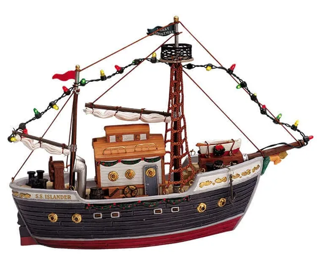 lemax-s-s-islander-bateau-miniature-de-collection-village image 1