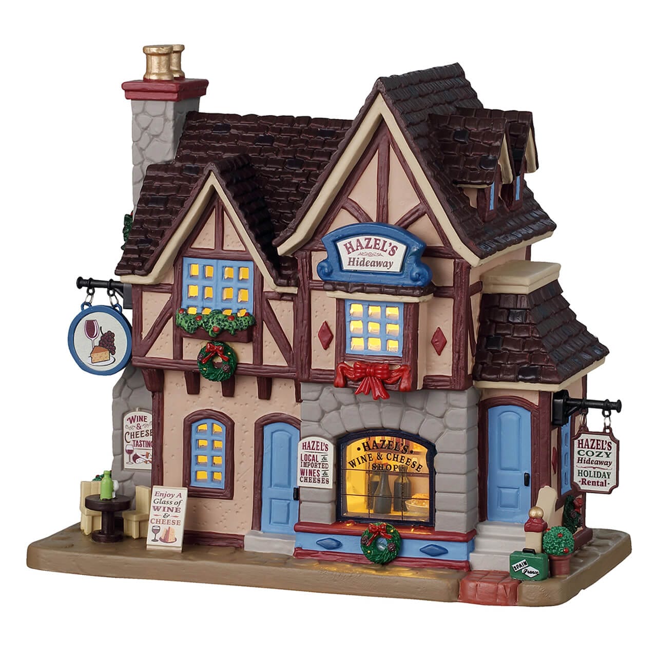 lemax-hazel-s-hideaway-chalet-miniature-fromages-et-vins-caddington image 1