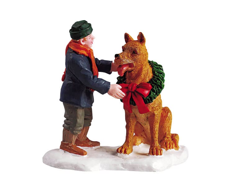 lemax-festive-fido-figurine-miniature-chien-de-no-l image 1