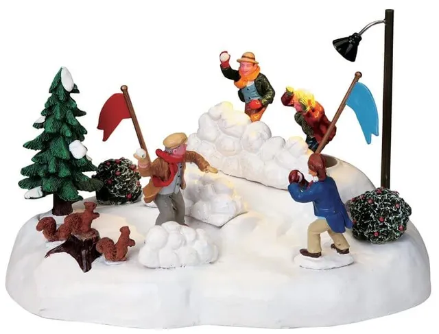 lemax-snowball-fight-sc-ne-anim-e-bataille-de-boules-de-neige image 1