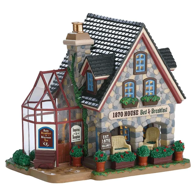 lemax-1870-house-bed-breakfast-maison-miniature-illumin-e image 1