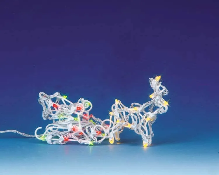 lemax-lighted-sculpture-reindeer-sleigh-renne-et-tra-neau-lumineux image 1