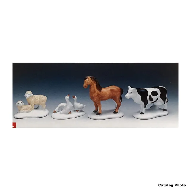 lemax-farm-animals-set-animaux-de-ferme-miniatures image 1