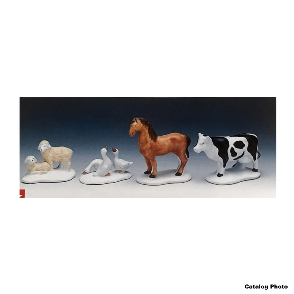 lemax-farm-animals-set-animaux-de-ferme-miniatures image 1