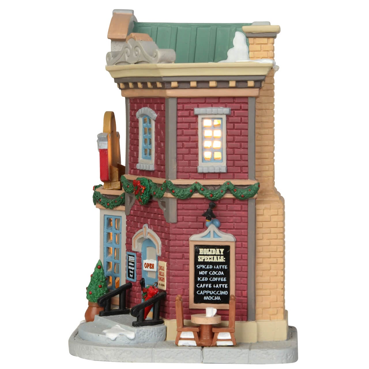 lemax-the-corner-coffee-shop-boutique-miniature-de-collection image 3