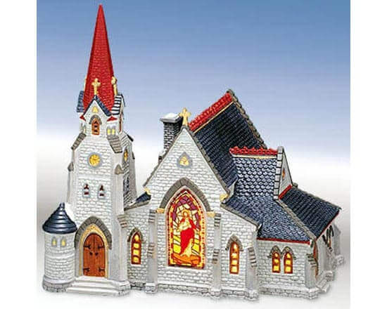 lemax-st-matthew-s-church-glise-miniature-lumineuse-village image 1