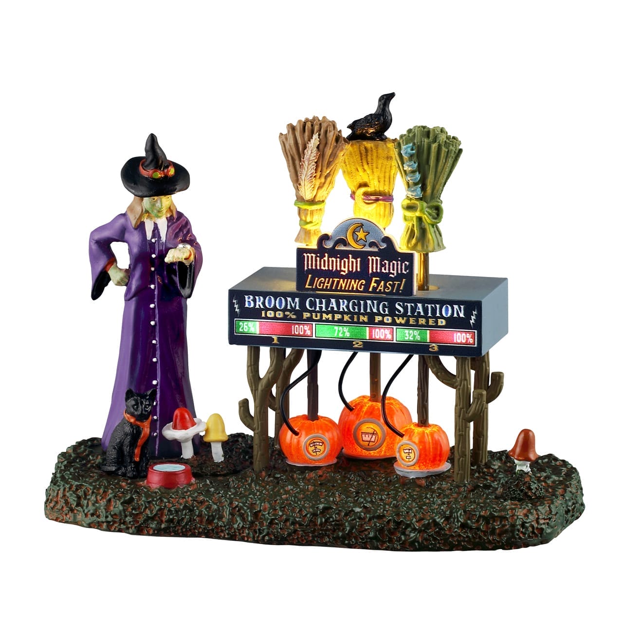lemax-broom-charging-station-miniature-village-halloween-spooky-town image 1