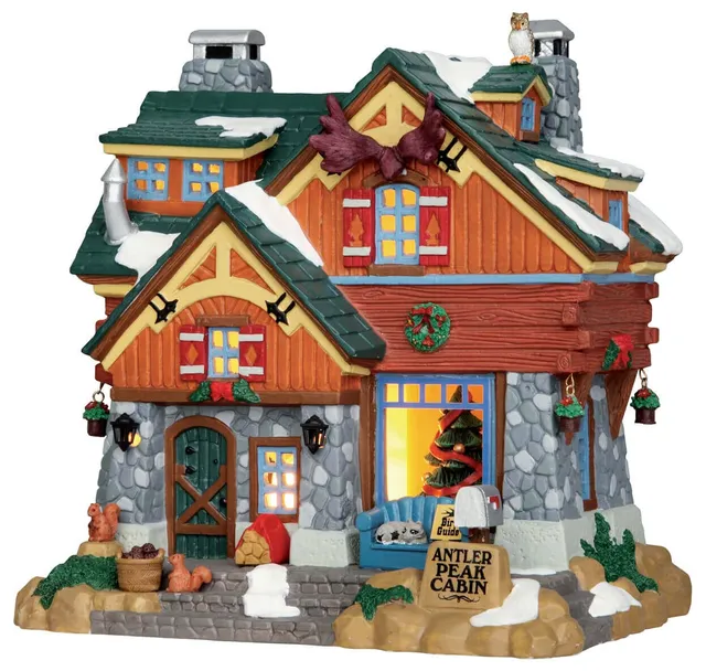 lemax-antler-peak-cabin-chalet-miniature-de-no-l image 1