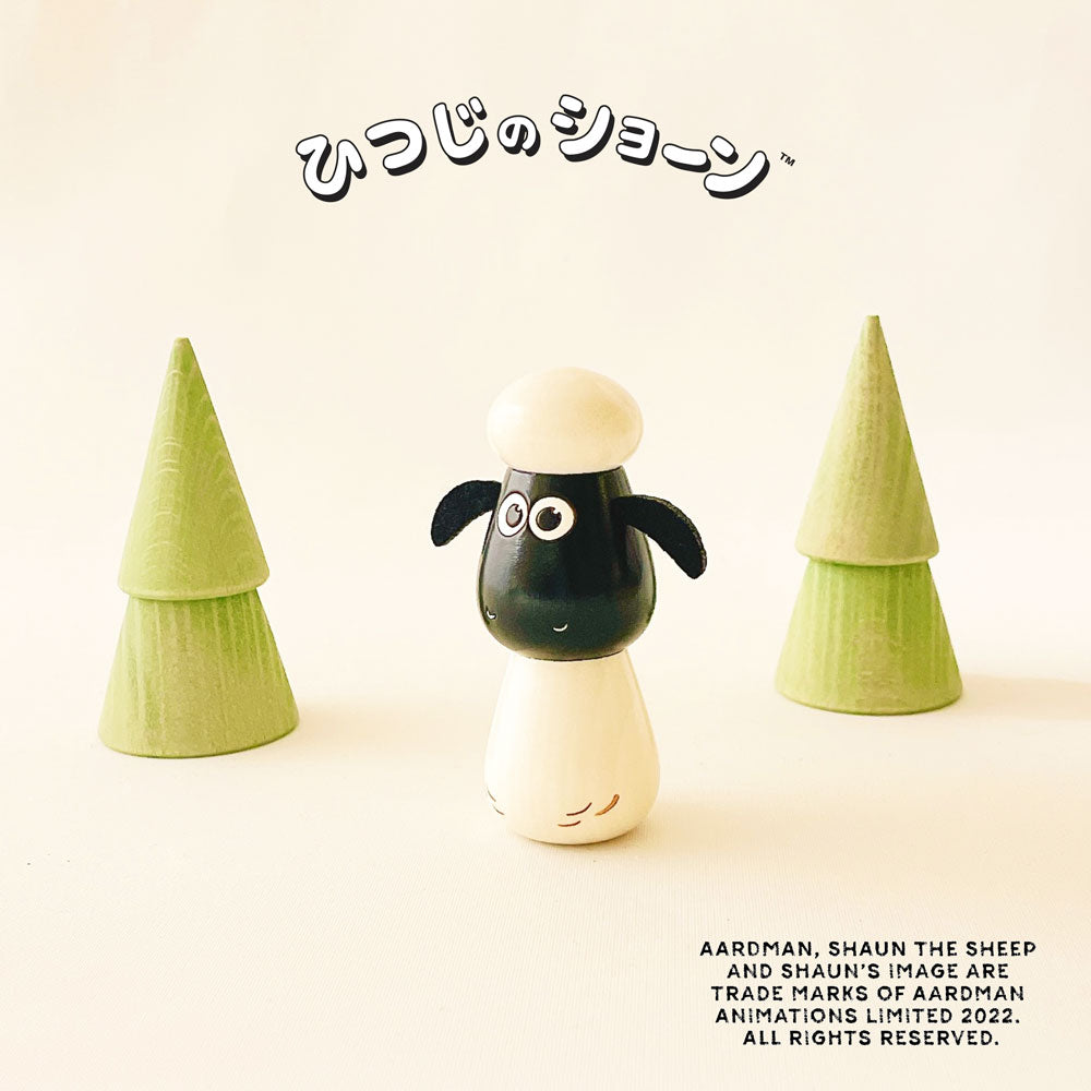 usaburo-kokeshi-shaun-the-sheep-shaun-figurine-kokeshi-artisanale image 2