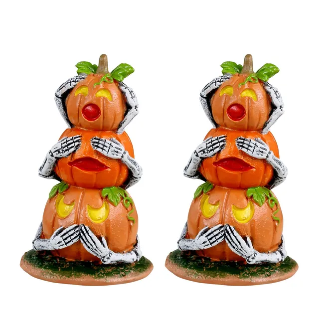 lemax-pumpkin-snowmen-spooky-town-figurines-citrouilles-halloween image 1