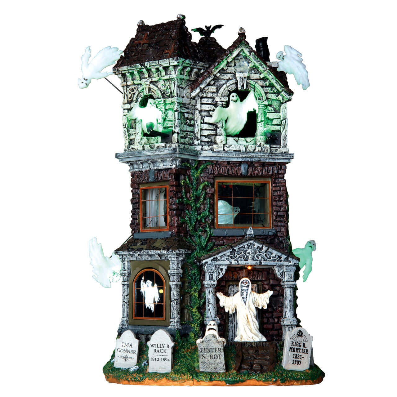 lemax-ghostly-manor-manoir-hant-lumineux-spooky-town image 2
