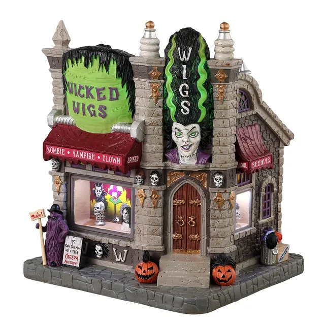 lemax-wicked-wigs-boutique-miniature-spooky-town image 1