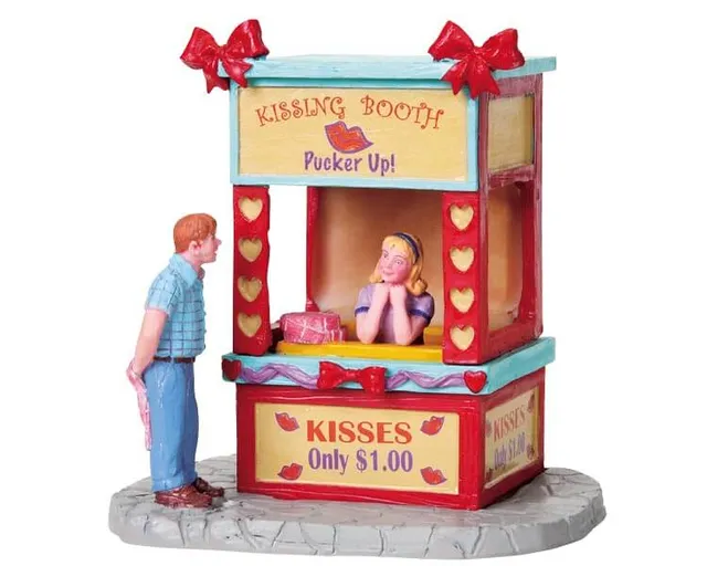 lemax-kissing-booth-stand-miniature-kiosque-bisous image 1