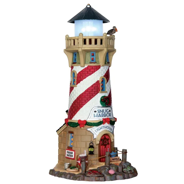 lemax-snug-harbor-lighthouse-phare-miniature-lumineux image 1