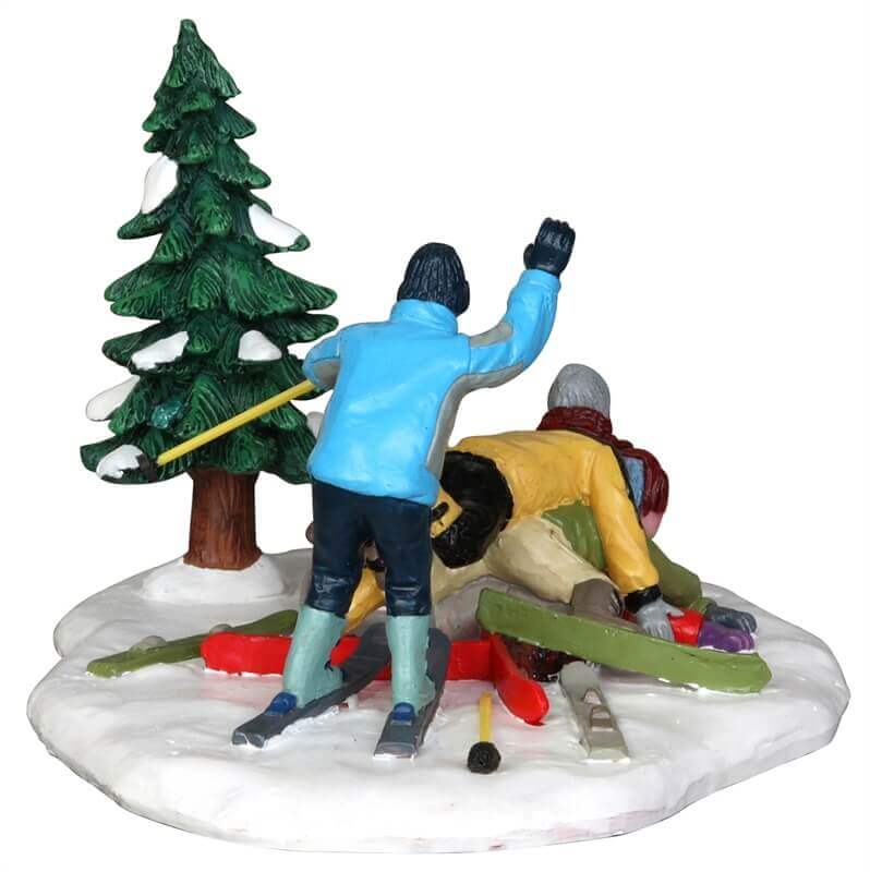 lemax-ski-pile-up-figurine-miniature-comique-de-ski image 2