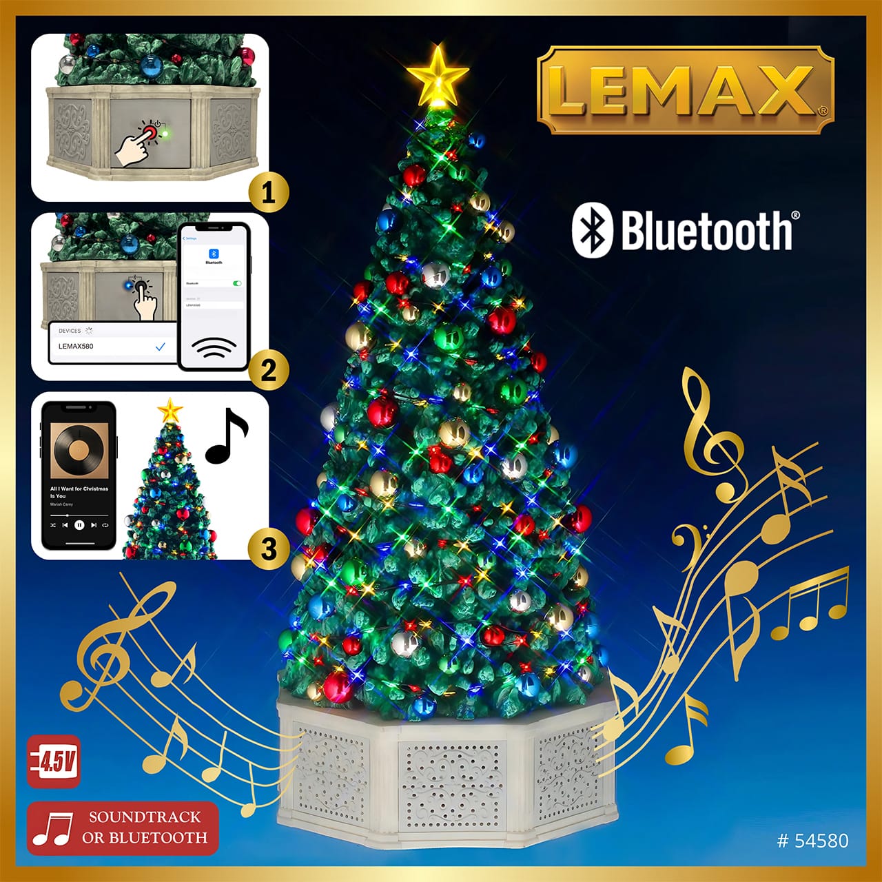 lemax-musical-tree-sapin-de-no-l-miniature-musical-bluetooth-lumineux-led image 2