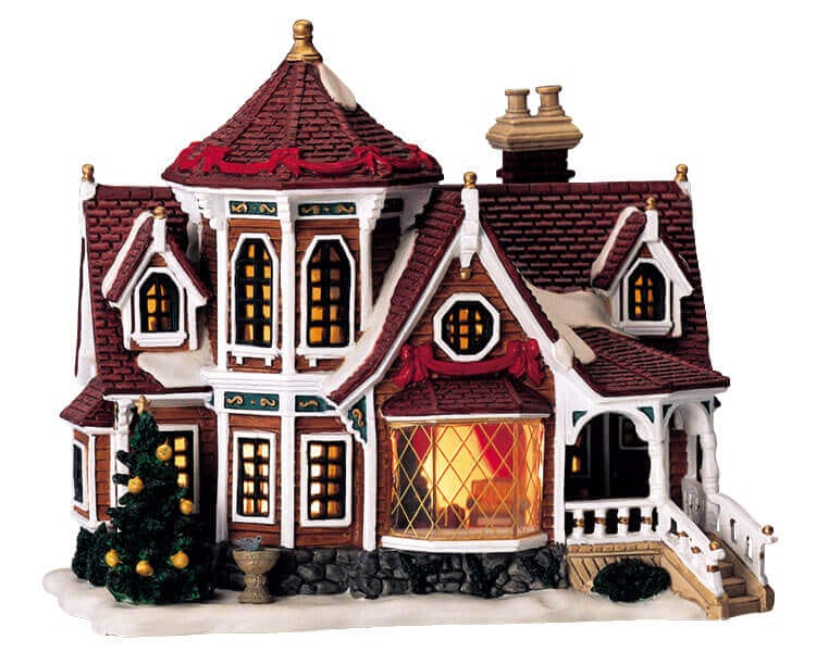 lemax-wheeler-house-maison-de-village-miniature-illumin-e image 1