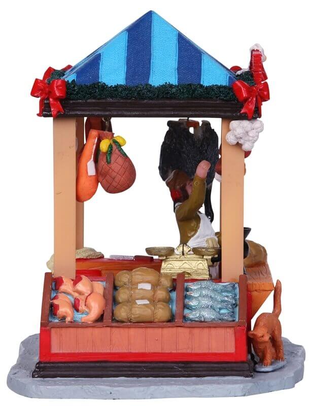 lemax-butcher-s-market-stall-tal-de-boucher-miniature-de-march image 2