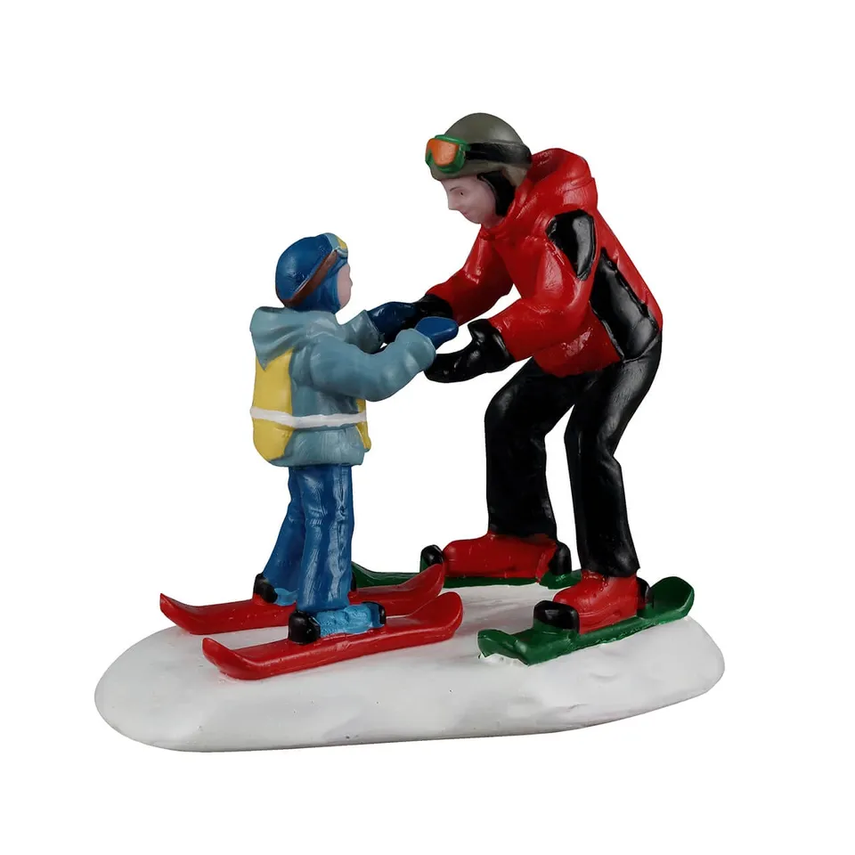lemax-ski-slope-lesson-figurine-de-collection-vail-village image 1