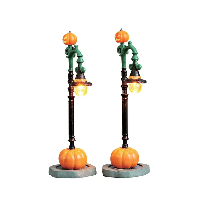 lemax-witch-pumpkin-patch-set-of-2-lot-2-accessoires-halloween-spooky-town image 1