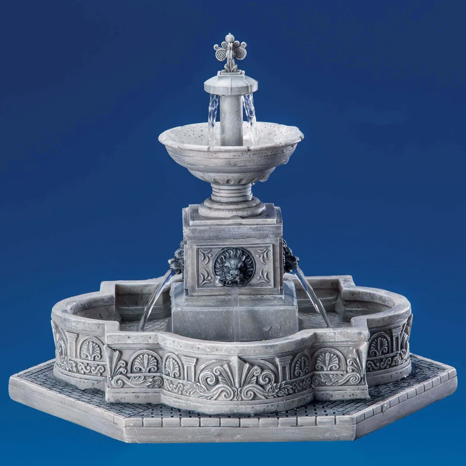 lemax-modular-plaza-fountain-fontaine-place-modulaire-village image 1