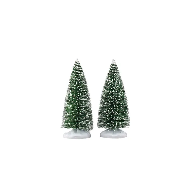 lemax-bristle-tree-small-set-de-2-mini-sapins-artisanaux image 1
