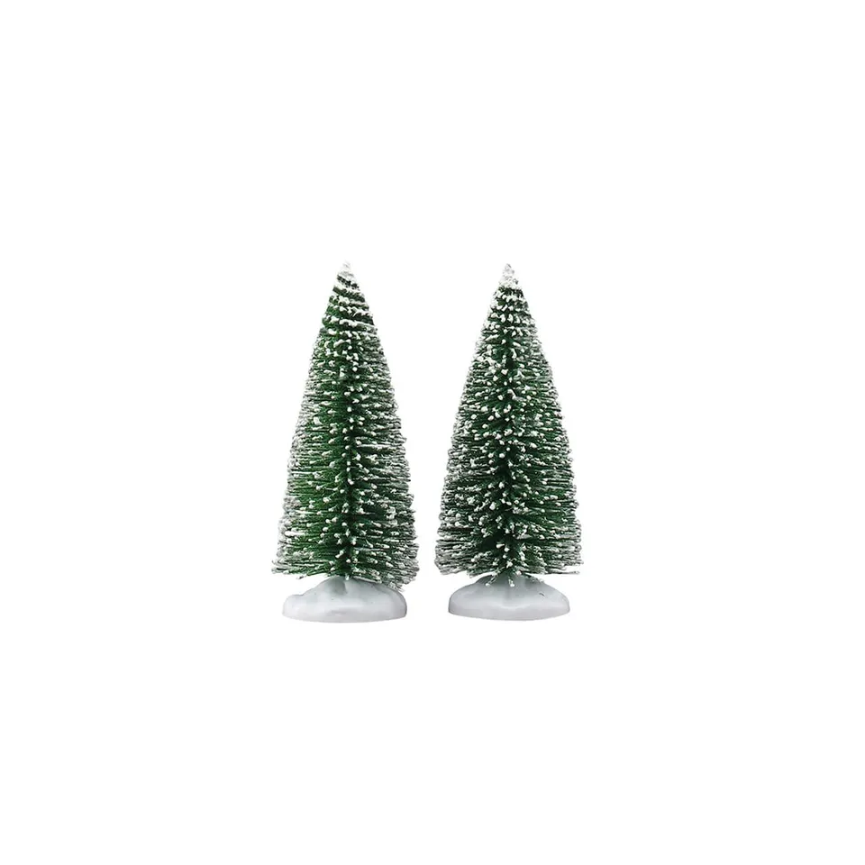 lemax-bristle-tree-small-set-de-2-mini-sapins-artisanaux image 1