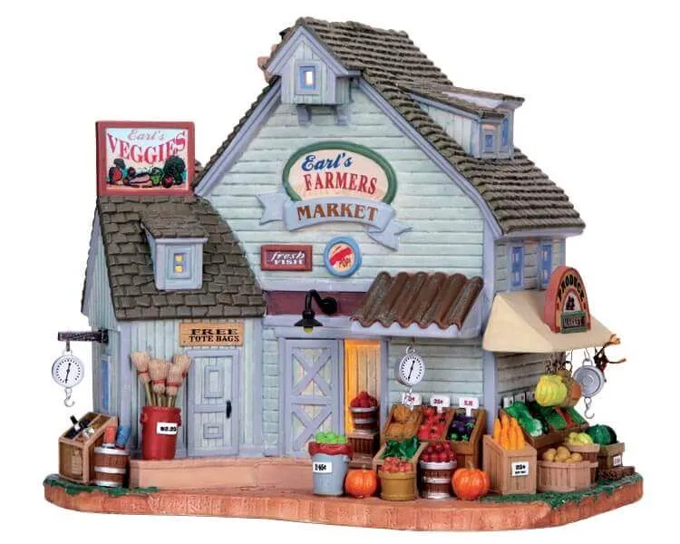 lemax-earl-s-farmers-market-march-fermier-miniature-de-collection image 1