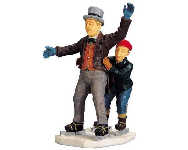 lemax-papa-s-lesson-figurine-miniature-le-on-de-papa image 1
