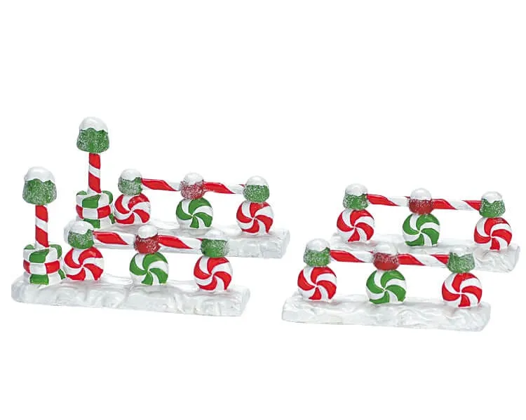 lemax-candymint-gumdrop-fence-miniature-de-collection-sugar-n-spice image 1