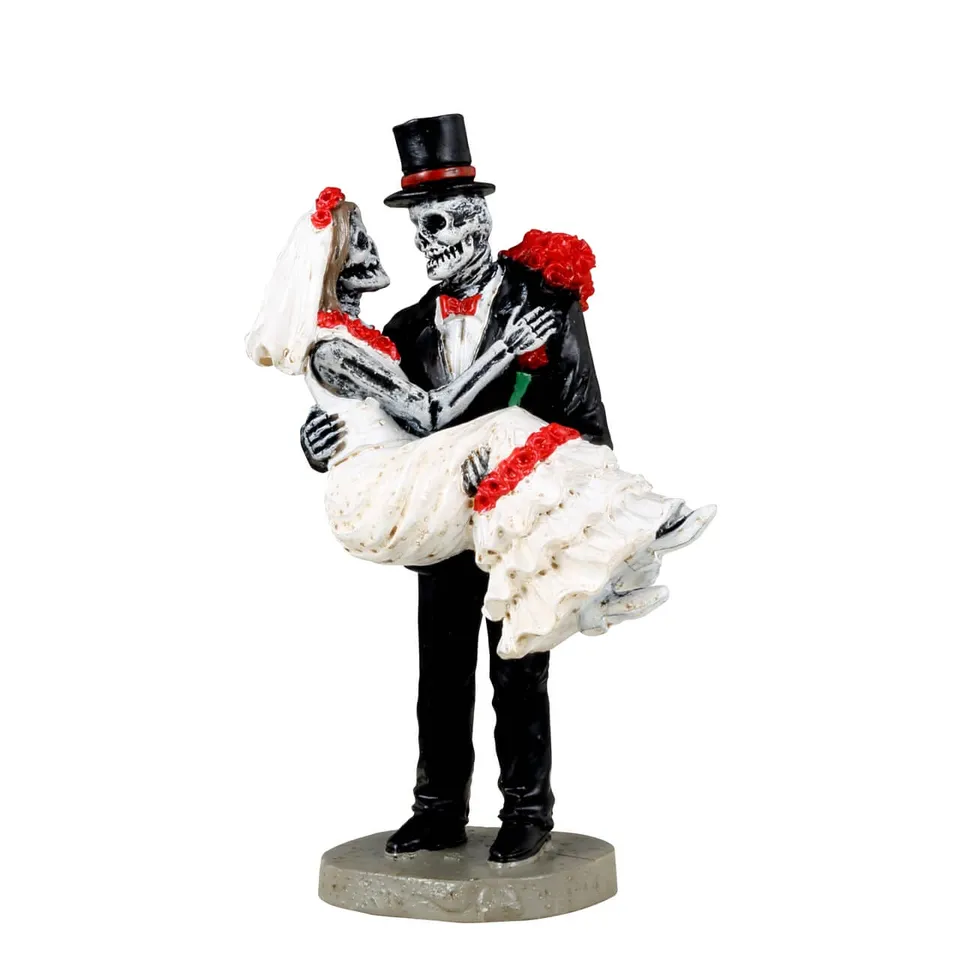 lemax-day-of-the-dead-bride-groom-figurine-mari-s-halloween image 1