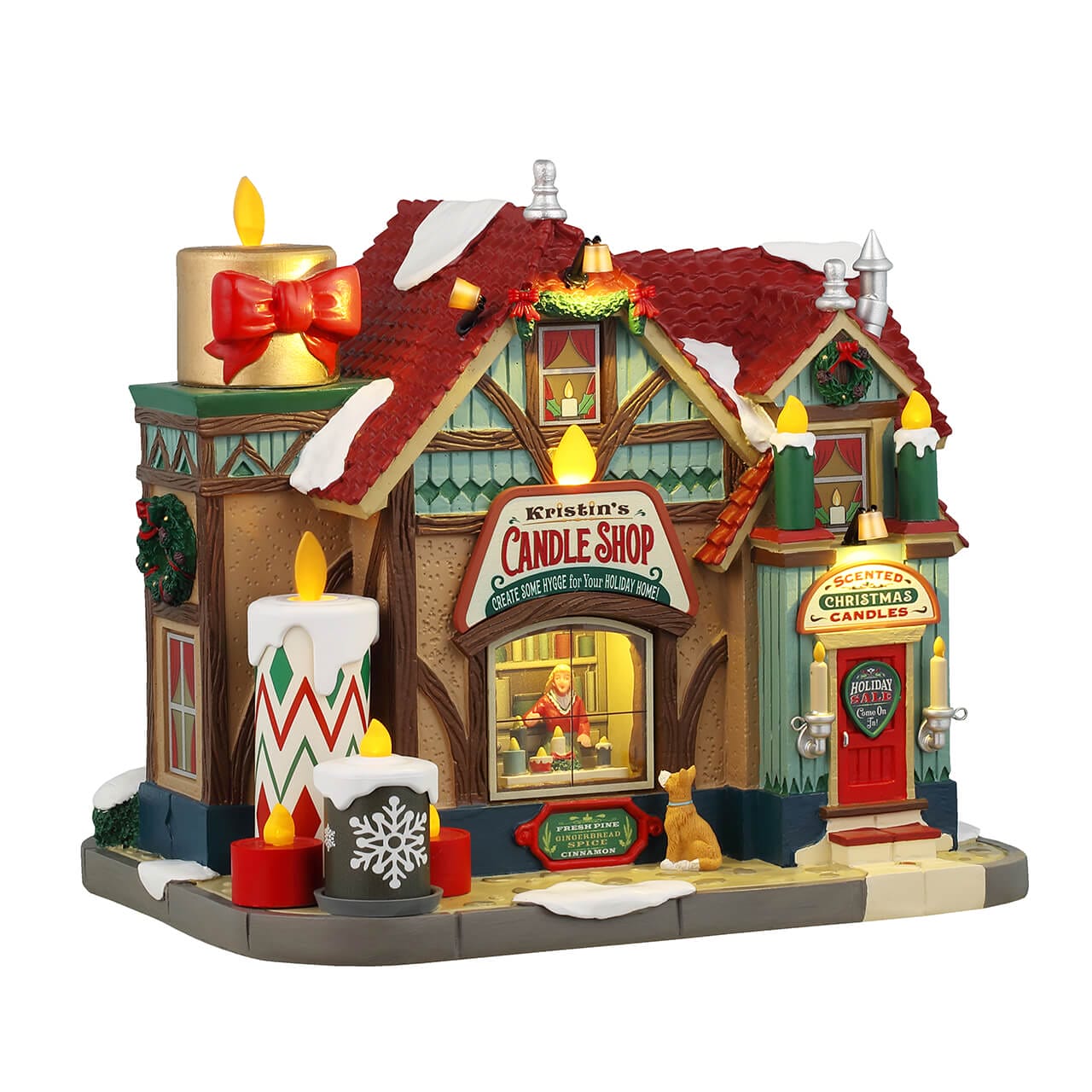 lemax-kristin-s-candle-shop-boutique-miniature-caddington image 1