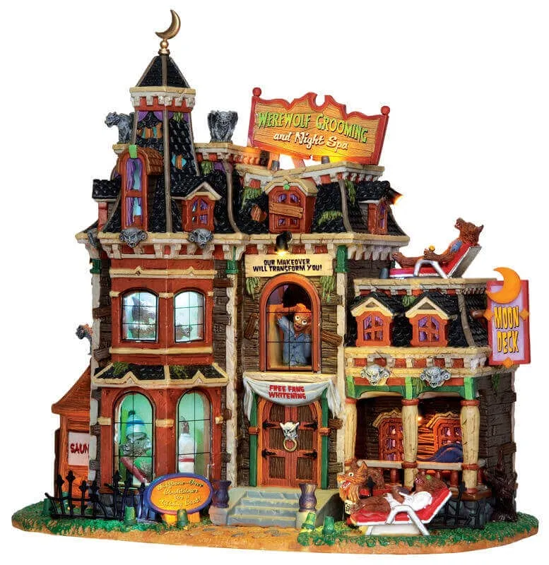 lemax-werewolf-grooming-and-night-spa-sc-ne-anim-e-lumineuse-spooky-town image 1