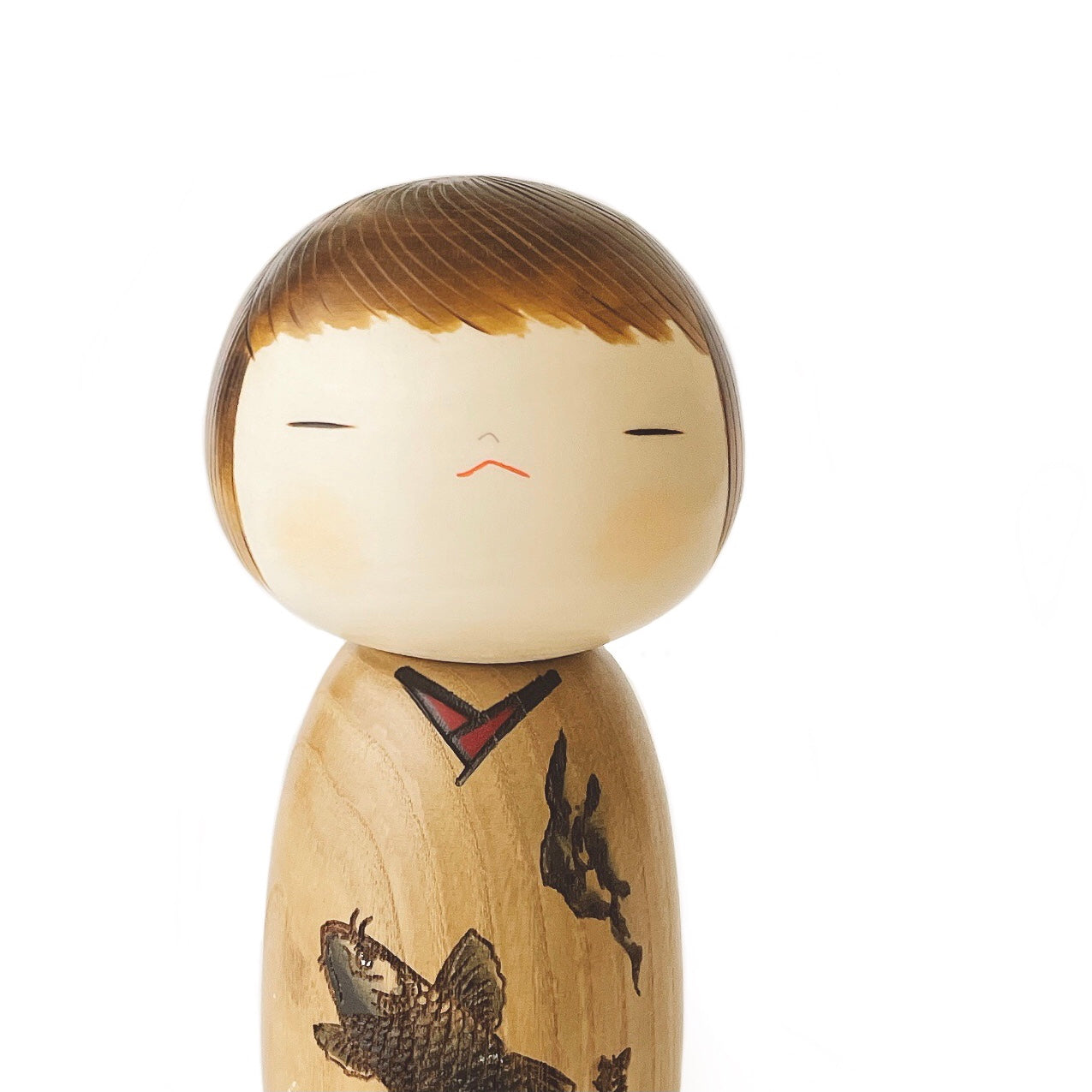 usaburo-kokeshi-koi-no-takinobori-carpe-figurine-artisanale-21-cm image 2