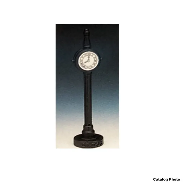 lemax-metal-clock-stand-accessoire-village-miniature image 1